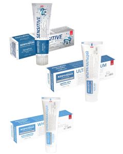 Buy Set of toothpaste Pearl Professional Sensitive, 100 ml., Ultracalcium 100 ml, Whitening, 100 ml. | Online Pharmacy | https://pharm-pills.com