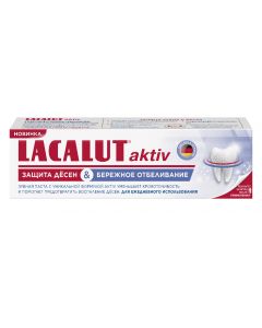 Buy LACALUT aktiv gum protection and gentle whitening, toothpaste, 75 ml | Online Pharmacy | https://pharm-pills.com