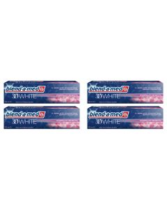 Buy Blend-a-med Toothpaste 3D White 'Invigorating freshness', 100 ml х 4 pcs. | Online Pharmacy | https://pharm-pills.com