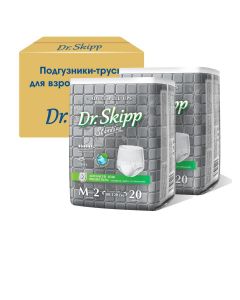 Buy Dr.Skipp diaper pants for adults, size M-2, (80-120 cm), 40 pcs. (2 packs of 20 pcs.), Breathable | Online Pharmacy | https://pharm-pills.com