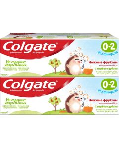 Buy Colgate Toothpaste Children's Delicate fruit, fluoride-free, 40 ml х 2 pcs | Online Pharmacy | https://pharm-pills.com