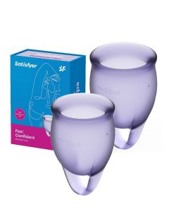 Buy Set of menstrual cups, 2 pcs. 15 and 20 ml. Satisfyer Feel confident Menstrual Cup Lilla | Online Pharmacy | https://pharm-pills.com