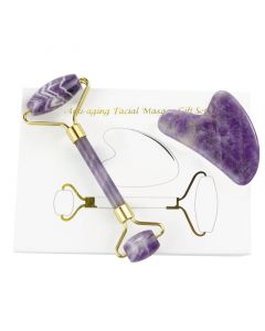 Buy Set: Roller Massager + Guasha Massager KamenOpt Amethyst | Online Pharmacy | https://pharm-pills.com