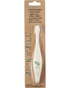 Buy Jack N'Jill Kids Extra Soft Toothbrush Dinosaur, 1 to 3 years old, white, organic. | Online Pharmacy | https://pharm-pills.com