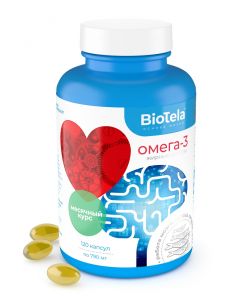 Buy BioTela Omega 3 fish oil from Iceland, 120 capsules, one month course | Online Pharmacy | https://pharm-pills.com