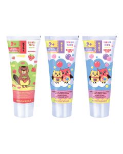 Buy A set of children's toothpastes KIDS 3 pieces * 60 ml. (KIDS Strawberry 1 pcs, KIDS Bubble Gum 2 pcs.) | Online Pharmacy | https://pharm-pills.com