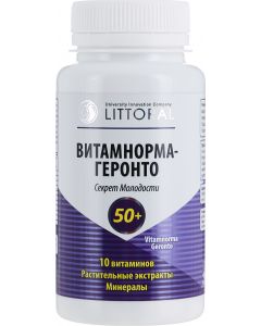 Buy Careful care for the health and quality of life of older people UNIK Litoral 'Vitamnorma Geronto', 60 capsules | Online Pharmacy | https://pharm-pills.com