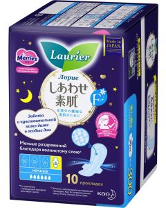 Buy Sanitary pads Laurier F, night, super thin, with wings, 6 drops, 10 pcs | Online Pharmacy | https://pharm-pills.com