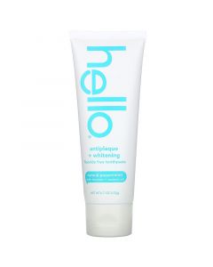 Buy Hello, anti-plaque whitening toothpaste, fluoride free, natural peppermint, 133 g | Online Pharmacy | https://pharm-pills.com