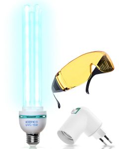 Buy Bactericidal / UV lamp (25 W) + goggles + adapter / 3 in 1 set | Online Pharmacy | https://pharm-pills.com