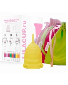 Buy Menstrual cup LilaCup BOX PLUS size L yellow | Online Pharmacy | https://pharm-pills.com