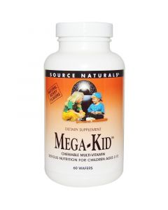 Buy Source Naturals, Chewable Multivitamins with Natural Berry Flavor, Mega-Kid, 60 Lozenges  | Online Pharmacy | https://pharm-pills.com