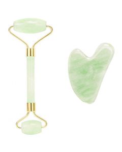 Buy Set massage roller + scraper of natural green jade gua sha, Smarter | Online Pharmacy | https://pharm-pills.com