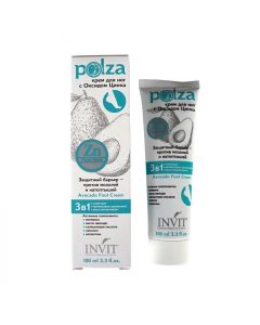 Buy Avocado Foot Cream with Zinc Oxide INVIT Foot Cream, 100 ml | Online Pharmacy | https://pharm-pills.com