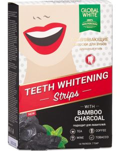 Buy Global White Teeth Whitening Strips Charcoal 7 DAYs | Online Pharmacy | https://pharm-pills.com