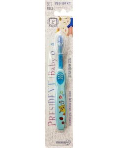 Buy President 'Baby' Toothbrush, soft, color: white, blue, 0-4 years | Online Pharmacy | https://pharm-pills.com