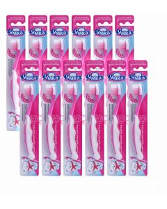 Buy Umka Toothbrush, for children, soft, pink, 22.4 cm, 12 pcs | Online Pharmacy | https://pharm-pills.com