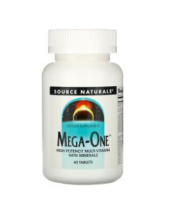 Buy Source Naturals, Mega-One, High Potency Multivitamin with Minerals, 60 Tablets  | Online Pharmacy | https://pharm-pills.com