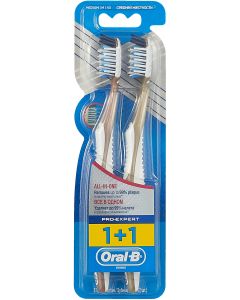 Buy Oral-B Toothbrush ProExpert 'All in one ', 40 medium, 1 + 1 pcs, color: golden, bronze | Online Pharmacy | https://pharm-pills.com