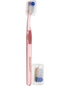 Buy President toothbrush 'Gold', medium, includes an additional replaceable head, color: gold, pink | Online Pharmacy | https://pharm-pills.com