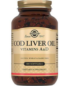 Buy Solgar, Cod Liver Oil 'Norwegian cod liver oil', 100 capsules | Online Pharmacy | https://pharm-pills.com