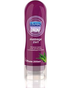 Buy Intimate lubricant and massage gel DUREX Play Massage 2in1, with soothing Aloe Vera, 200ml | Online Pharmacy | https://pharm-pills.com