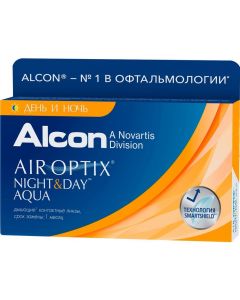 Buy Alcon Air Optix Night & Day Aqua 8.6 Contact Lenses, 3 pcs. Monthly, -7.00 / 13.8 / 8.6, 3 pcs. | Online Pharmacy | https://pharm-pills.com