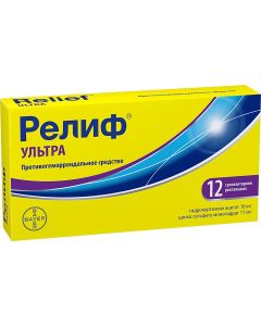 Buy Relief Ultra, antipruritic suppositories for the treatment of hemorrhoids, rectal, 12 pcs., Bayer | Online Pharmacy | https://pharm-pills.com