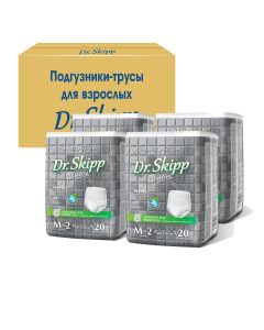 Buy Dr.Skipp diaper pants for adults, size M-2, (80-120 cm), 80 pcs. (4 packs of 20 pcs.), Breathable | Online Pharmacy | https://pharm-pills.com