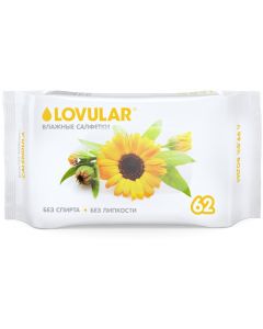 Buy Lovular children's wet wipes with calendula extract, 62 pcs | Online Pharmacy | https://pharm-pills.com