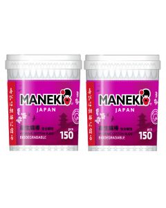 Buy Maneki Cotton sticks cos. SAKURA, with white boom. stick and 2 types of applicator, 150 pcs. x 2 pcs. | Online Pharmacy | https://pharm-pills.com