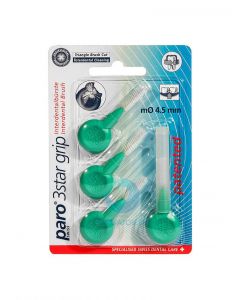 Buy Paro 3star-Grip Triangular brushes medium diameter 4.5 mm green 4 pcs | Online Pharmacy | https://pharm-pills.com