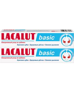 Buy Lacalut basic toothpaste, 75 ml (soldering 2 pcs) | Online Pharmacy | https://pharm-pills.com