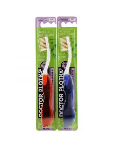 Buy Dr. Plotka, flossing toothbrush antimicrobial, soft, 2 travel toothbrushes | Online Pharmacy | https://pharm-pills.com