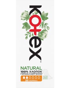 Buy Kotex Organic normal daily pads, 20 pcs | Online Pharmacy | https://pharm-pills.com