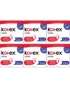 Buy Women's pads Kotex Ultra Night, set: 6 packs | Online Pharmacy | https://pharm-pills.com