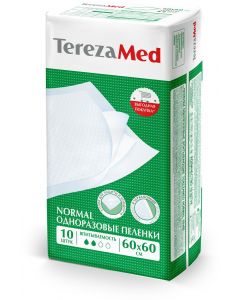 Buy Medical diaper TerezaMed disposable absorbent Normal 60 x 60 cm 10 pcs, 60 x 60 cm, 10 pcs | Online Pharmacy | https://pharm-pills.com