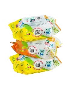 Buy FRESH NOTE / 360 baby wipes with aloe and vitamin E, 3 packs of 120 wipes | Online Pharmacy | https://pharm-pills.com