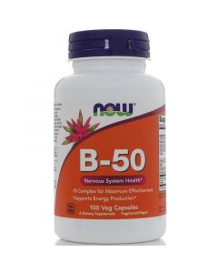 Buy Now Foods Vitamin B-50 Complex, 100 Veggie Caps  | Online Pharmacy | https://pharm-pills.com