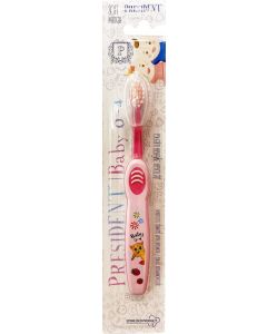 Buy PresiDENT Baby toothbrush, from 0 to 4 years old, soft, pink, white | Online Pharmacy | https://pharm-pills.com