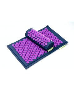 Buy Ecomat massage acupuncture mat and roller with lilies of the new generation, massager-applicator, dark | Online Pharmacy | https://pharm-pills.com