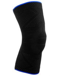 Buy SMARTC Elastic knitted knee pad SPORT color black with blue size №6 40-43 cm | Online Pharmacy | https://pharm-pills.com