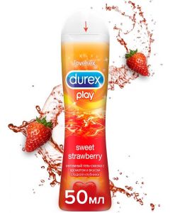 Buy Durex Play Sweet Strawberry Intimate Lubricant Gel, with sweet strawberry aroma and taste, 50 ml | Online Pharmacy | https://pharm-pills.com