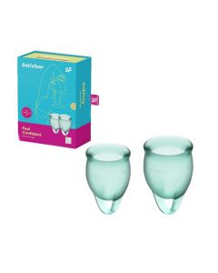 Buy Satisfyer Feel confident menstrual cup set in dark green | Online Pharmacy | https://pharm-pills.com