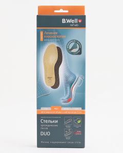 Buy Insoles B.Well soft, with support for longitudinal-transverse arches of the foot, leather, DUO, FW-618 MED, size 43 | Online Pharmacy | https://pharm-pills.com