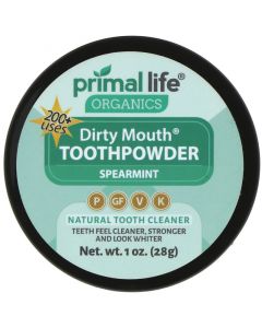 Buy Primal Life Organics, Tooth Powder, Sweet Mint, 1 oz (28 g) | Online Pharmacy | https://pharm-pills.com