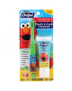 Buy Orajel, Kids Toothbrush & Toothpaste Set, Fluoride Free, 3-24 Months, Banana & Apple, 1 oz (28.3 g) | Online Pharmacy | https://pharm-pills.com