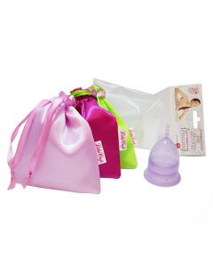 Buy Menstrual cup 'Practitioner' in a satin bag, purple L LilaCup 25 ml | Online Pharmacy | https://pharm-pills.com