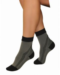 Buy Tonus Elast honey compression socks 0406 Aktiv (18-21 mm Hg / height 158-170) No. 3 (36-39) black-gray | Online Pharmacy | https://pharm-pills.com