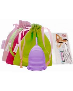 Buy Menstrual cup LilaCup Practitioner in a satin bag purple L  | Online Pharmacy | https://pharm-pills.com